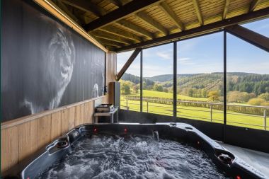 Holiday home in Stavelot with jacuzzi and views for 4 guests in the Ardennes