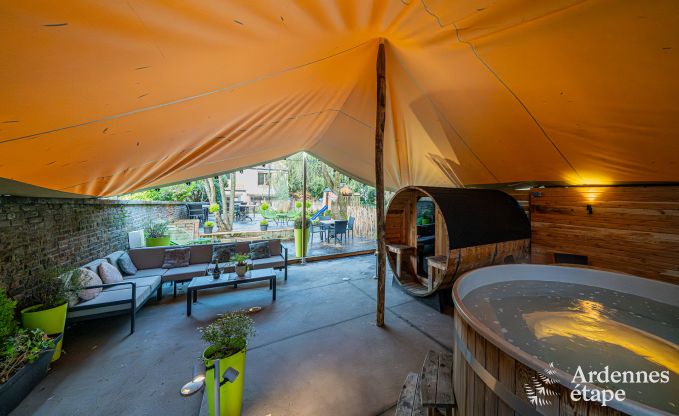 Appartement voor 4 personen in Barvaux: moderne accommodatie met sauna, tuin en babybedje
