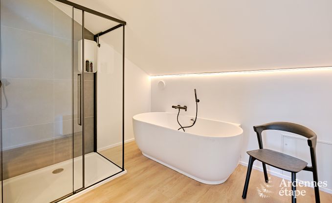 Ruime luxe villa in Bertrix voor 16 personen met verwarmd buitenzwembad en privterras aan het water