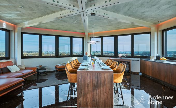 Luxe vakantiehuis in Butgenbach: watertoren met sauna, bubbelbad en panoramisch uitzicht voor 6 personen