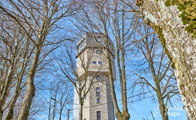 Luxe vakantiehuis in Butgenbach: watertoren met sauna, bubbelbad en panoramisch uitzicht voor 6 personen