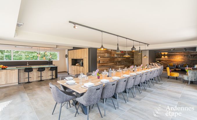 Luxe villa Daverdisse, 10 slaapkamers, 9 badkamers, zwembad, jacuzzi, sauna, speelruimte, nabij bos en rivier