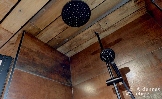 Romantische chalet Doische: handgemaakt, houtkachel, privtuin, geschikt voor 2 personen