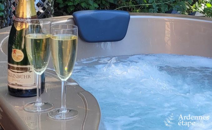 Romantische chalet Doische: handgemaakt, houtkachel, privtuin, geschikt voor 2 personen