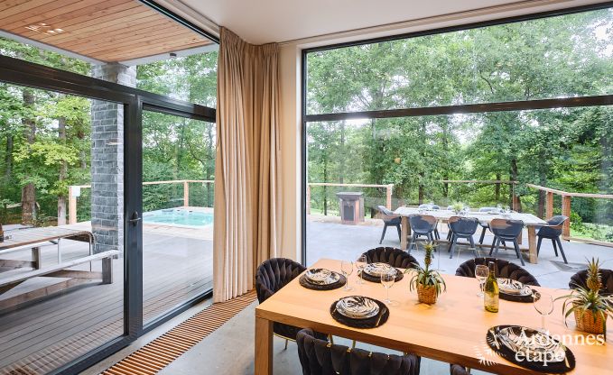 Luxevilla in Durbuy voor 8 personen met jacuzzi, sauna, overdekt terras en privtuin
