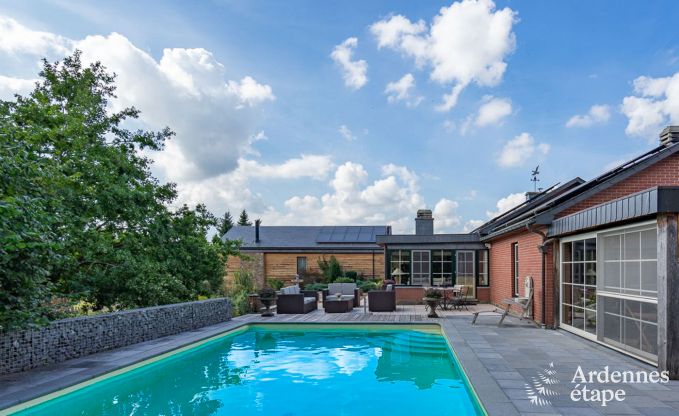 Luxe vakantiewoning in Hamois voor 8 personen met zwembad en privtuin in de Ardennen