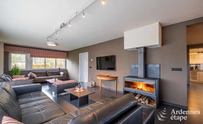 luxe villa in Houffalize: accommodatie voor 18 personen met zwembad, sauna en priv tuin in de Ardennen