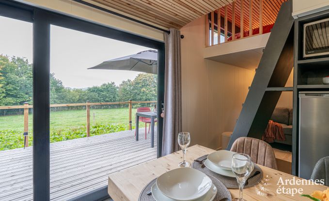Charmante tiny house voor 4 personen in Lglise met kitchenette, houtkachel en privtuin