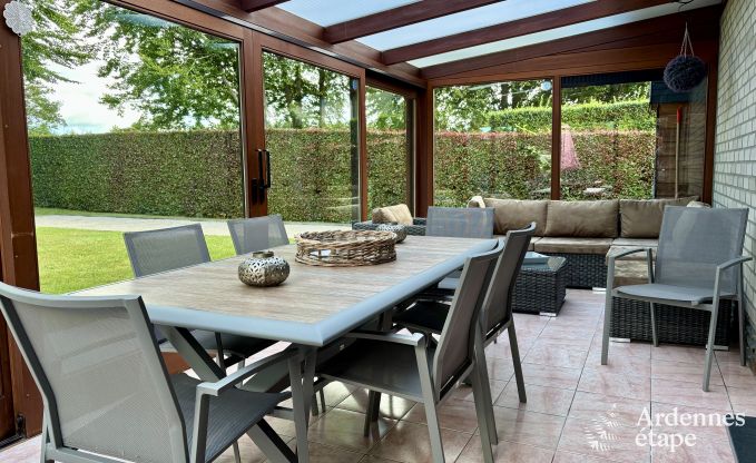 Vakantiehuis met jacuzzi, sauna, spelen en mooi uitzicht op de hoogten van Malmedy voor 6/8 personen in de Ardennen