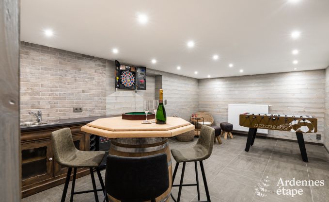 Vakantiehuis met jacuzzi, sauna, spelen en mooi uitzicht op de hoogten van Malmedy voor 6/8 personen in de Ardennen