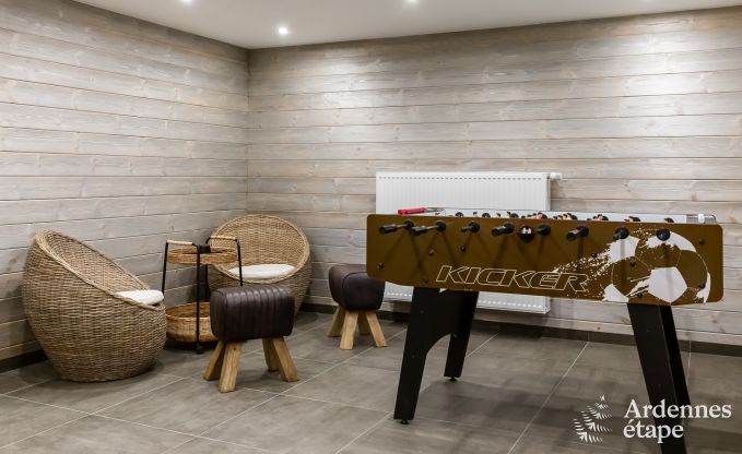 Vakantiehuis met jacuzzi, sauna, spelen en mooi uitzicht op de hoogten van Malmedy voor 6/8 personen in de Ardennen