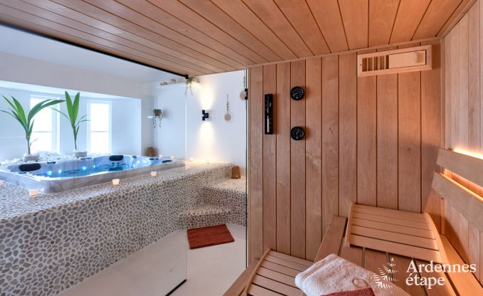 Romantisch vakantiehuis in Marchin voor 2 personen met priv wellness en prachtig uitzicht