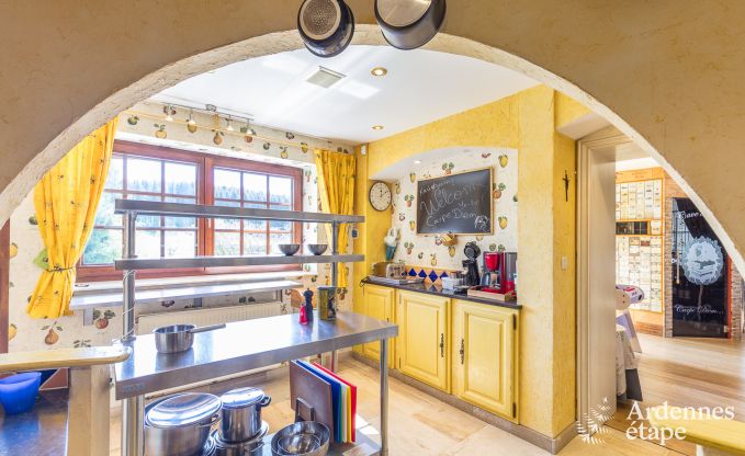 Luxe villa in Redu, Ardennen, 9 personen, buitenzwembad, sauna, stoombad, binnen- en buitenjacuzzi, privtuin, volledige uitrusting