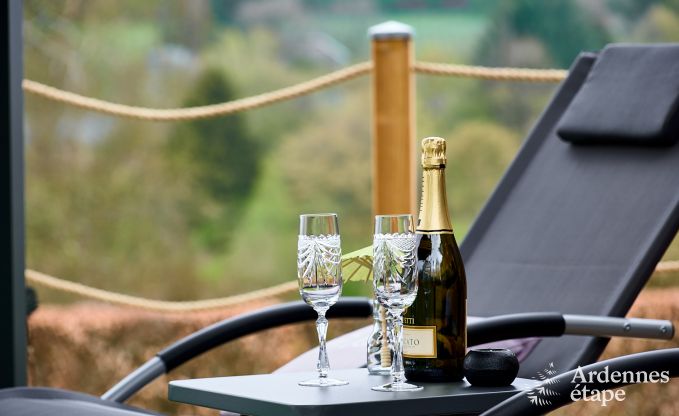 Romantisch tiny house in Redu: verblijf voor 2 in de Ardennen met priv�terras en panoramisch uitzicht