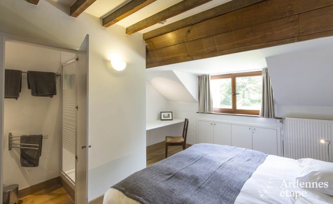 Cottage in Redu, Ardennen, 7 slaapkamers, 6 badkamers, 15 personen, noords bad, biljart, privé tuin, terras, oplaadpunt voor elektrische auto's