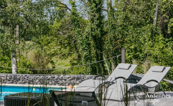 Natuurstenen vakantiehuis in Remouchamps met buitenzwembad voor 10 personen in de Ardennen