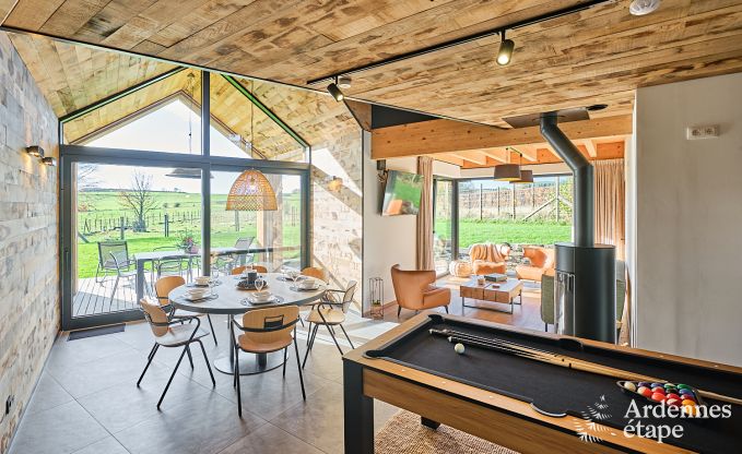 Vakantiewoning in Saint-Hubert: comfortabele accommodatie voor 6 personen met sauna, speelkamer en priv�tuin in de Ardennen