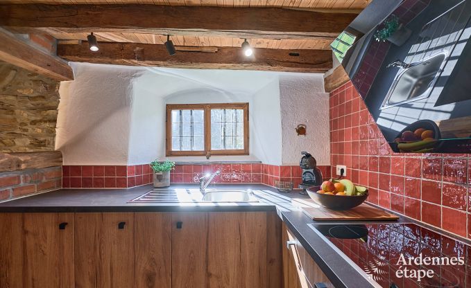 Charmante vakantiewoning in Saint-Vith voor 6 personen met sauna, privtuin en open haard