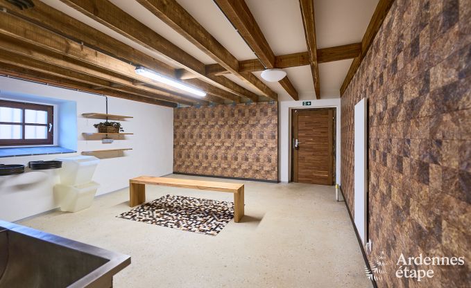 Charmante vakantiewoning in Saint-Vith voor 6 personen met sauna, privtuin en open haard