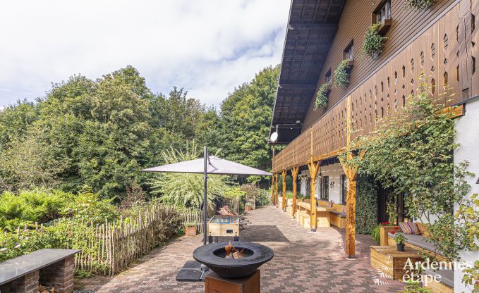Prachtig vakantiehuis Groene Sleutel met outdoor-wellness in natuurpark Ardennen-Eifel (30 personen)