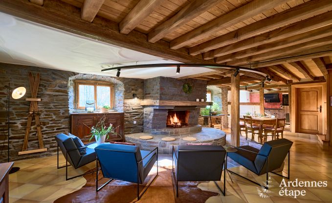 Charmante vakantiewoning in Saint-Vith voor 6 personen met sauna, priv�tuin en open haard
