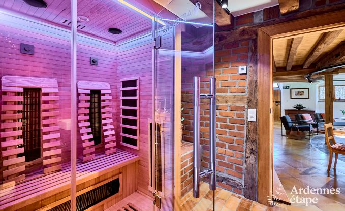 Charmante vakantiewoning in Saint-Vith voor 6 personen met sauna, priv�tuin en open haard