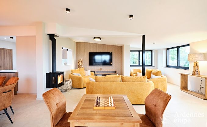 Ultramoderne villa in Somme-Leuze voor 12 personen met binnenzwembad, sauna en privtuin