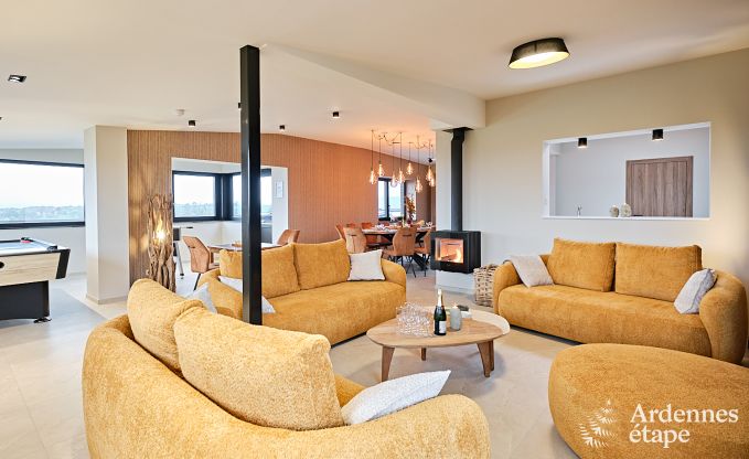 Ultramoderne villa in Somme-Leuze voor 12 personen met binnenzwembad, sauna en privtuin