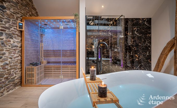 Charmante vakantiesuite met sauna in Trois-Ponts