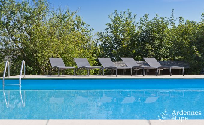 Kasteel met zwembad in de tuin te huur voor 15 personen in Trois-Ponts