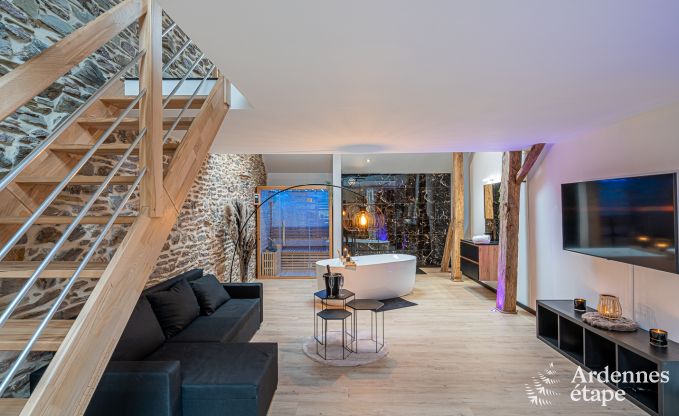 Charmante vakantiesuite met sauna in Trois-Ponts