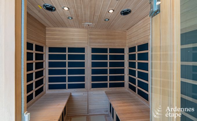 Moderne chalet met sauna in Vencimont voor 10 in de Ardennen