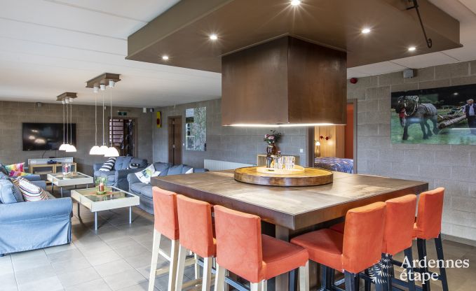 Ruim vakantiehuis in Vielsalm voor 22 personen met 10 slaapkamers, speelruimte, sauna en grote tuin